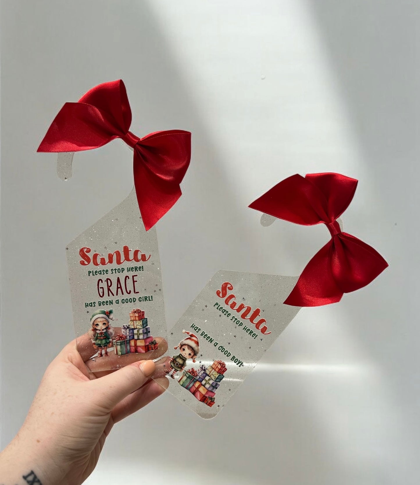 Personalised Santa Stop Here Door Hanger