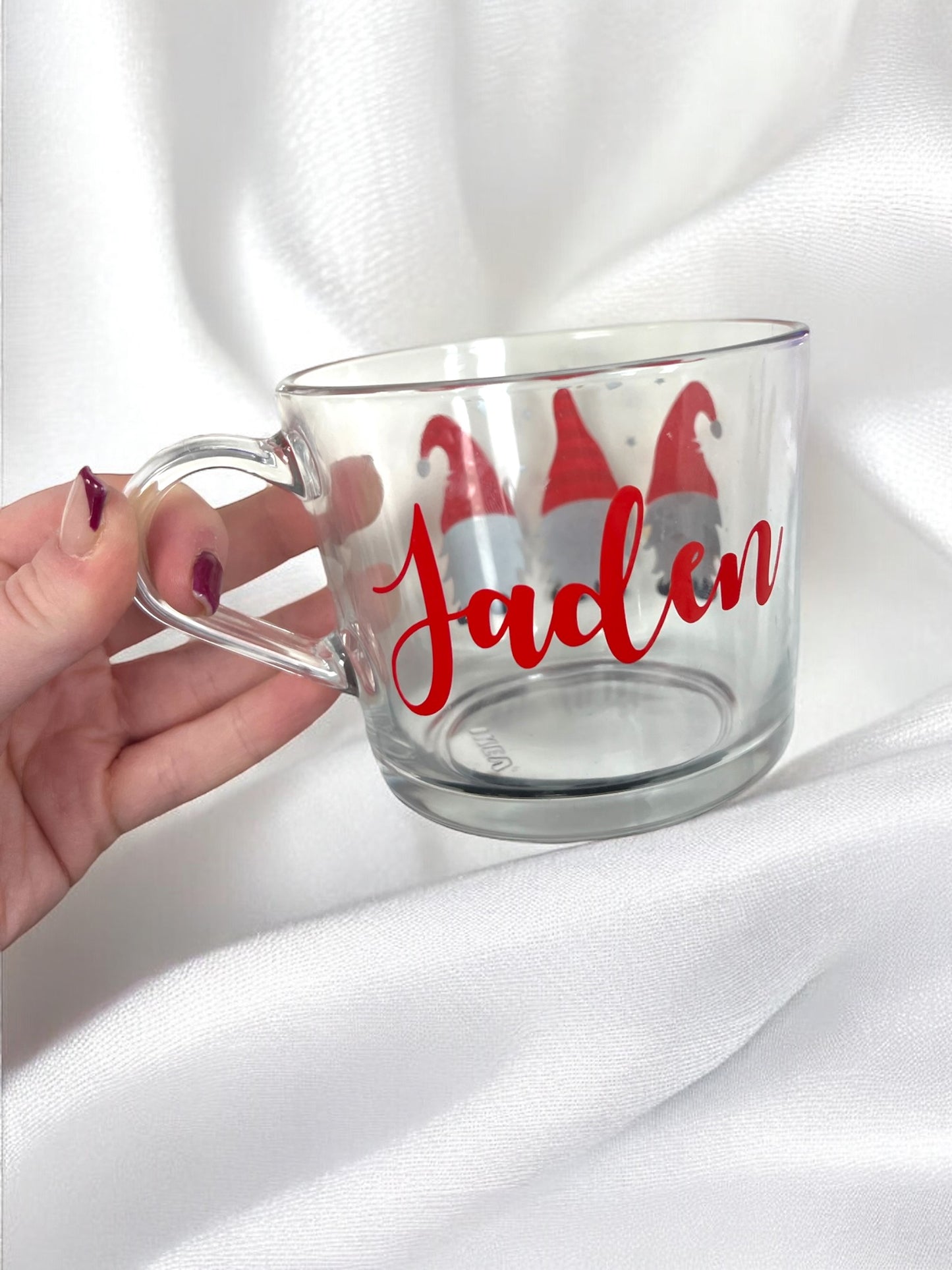 Personalised Gonk Large Glass Mug