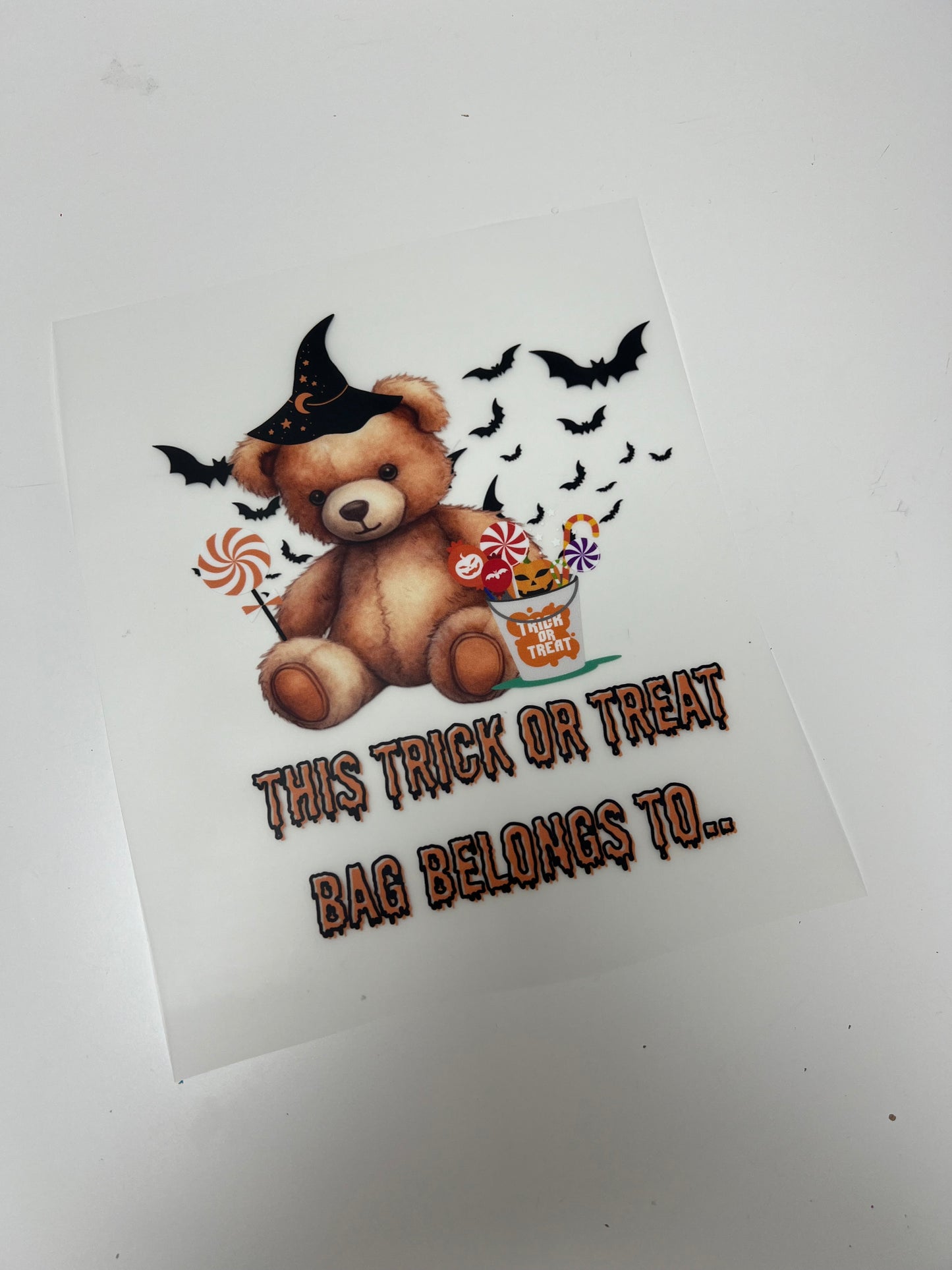 15cm Trick or Treat Bag DTF Print