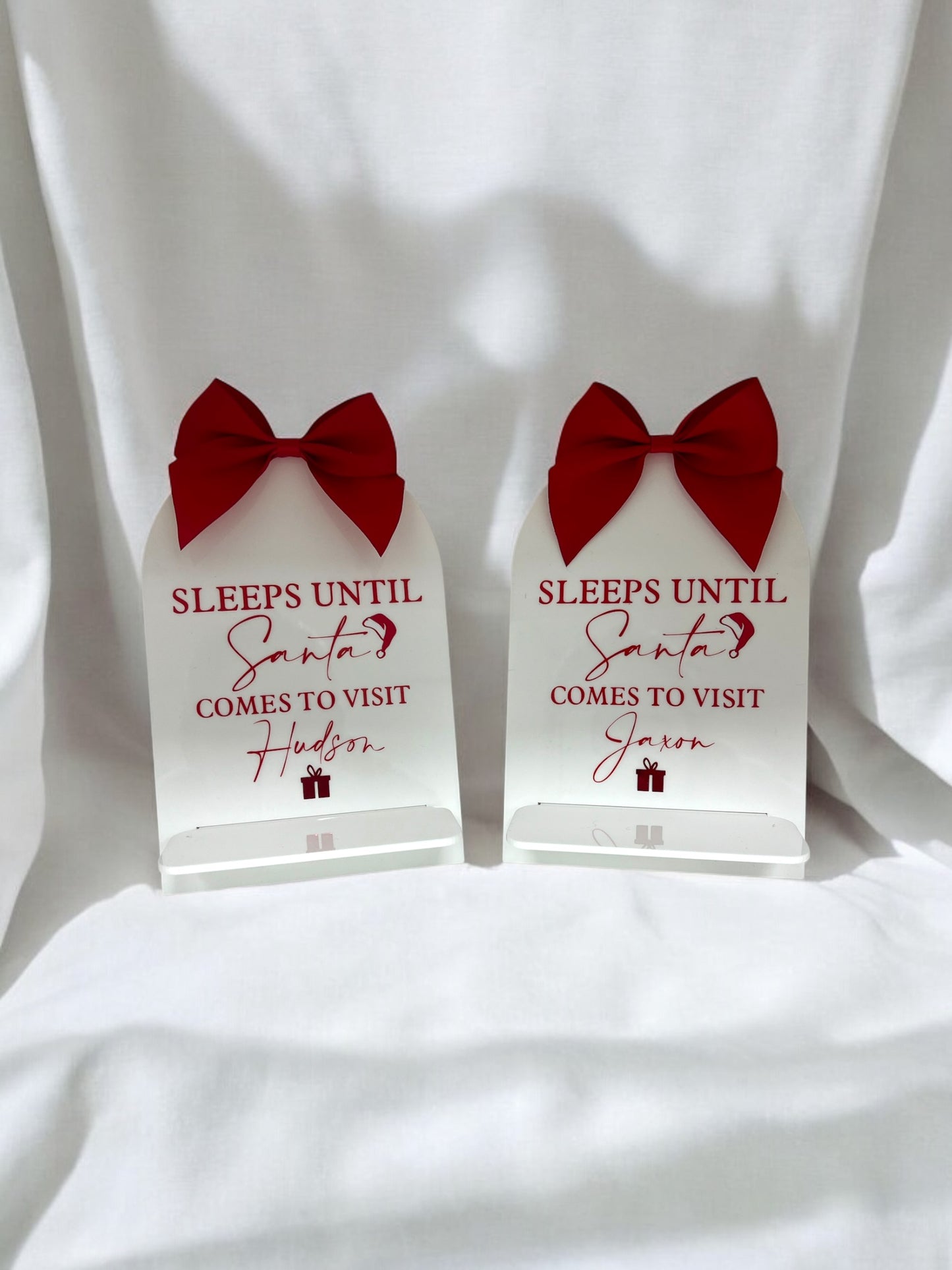 Whiteboard Acrylic Personalised Sleeps until Santa Sign