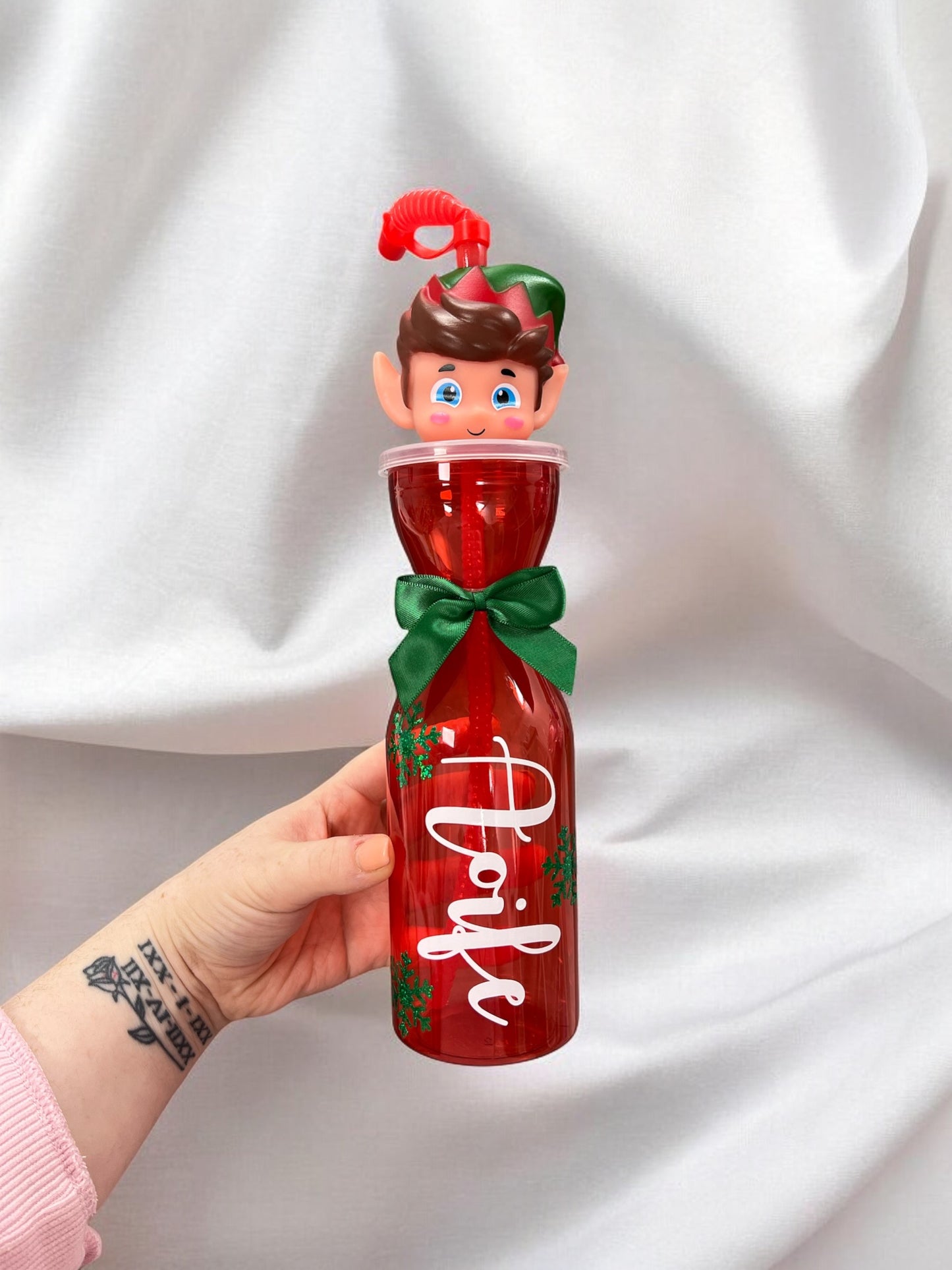 Personalised Christmas Elf Bottle