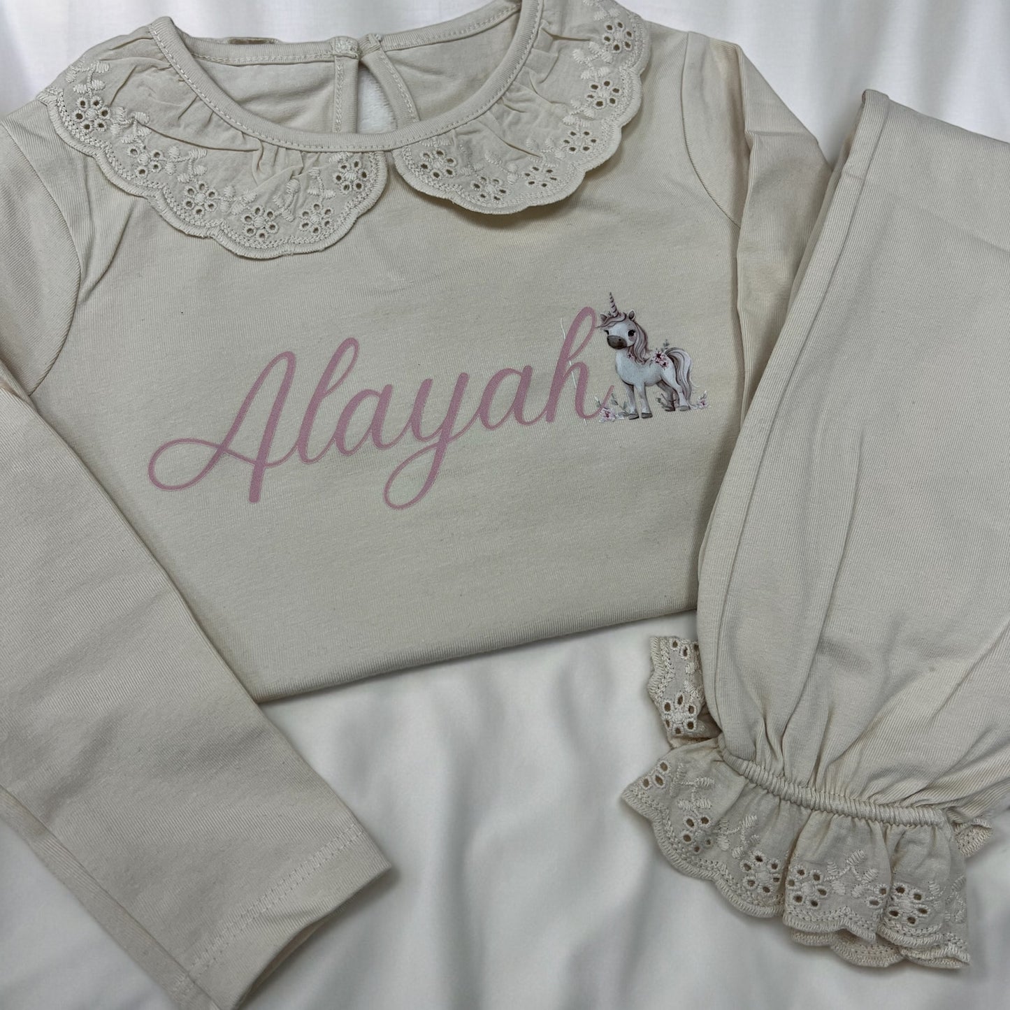 Personalised Children’s Frill Pyjamas