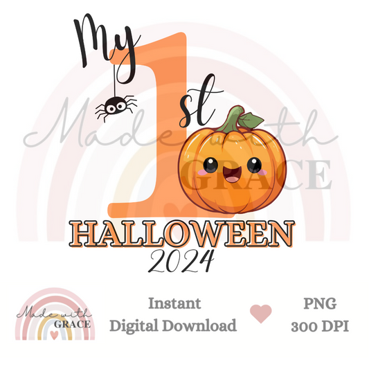 DIGITAL DOWNLOAD PNG - MY 1ST HALLOWEEN 2024