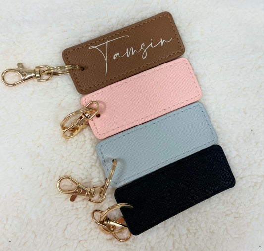 Personalised PU Leather Keyring