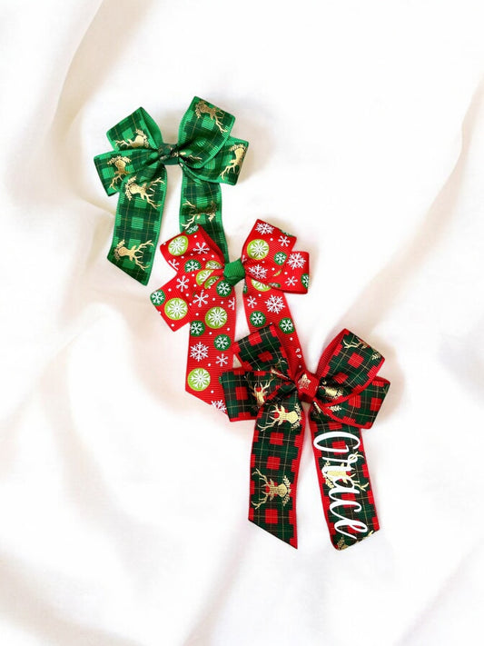 Personalised Christmas Hair Bow