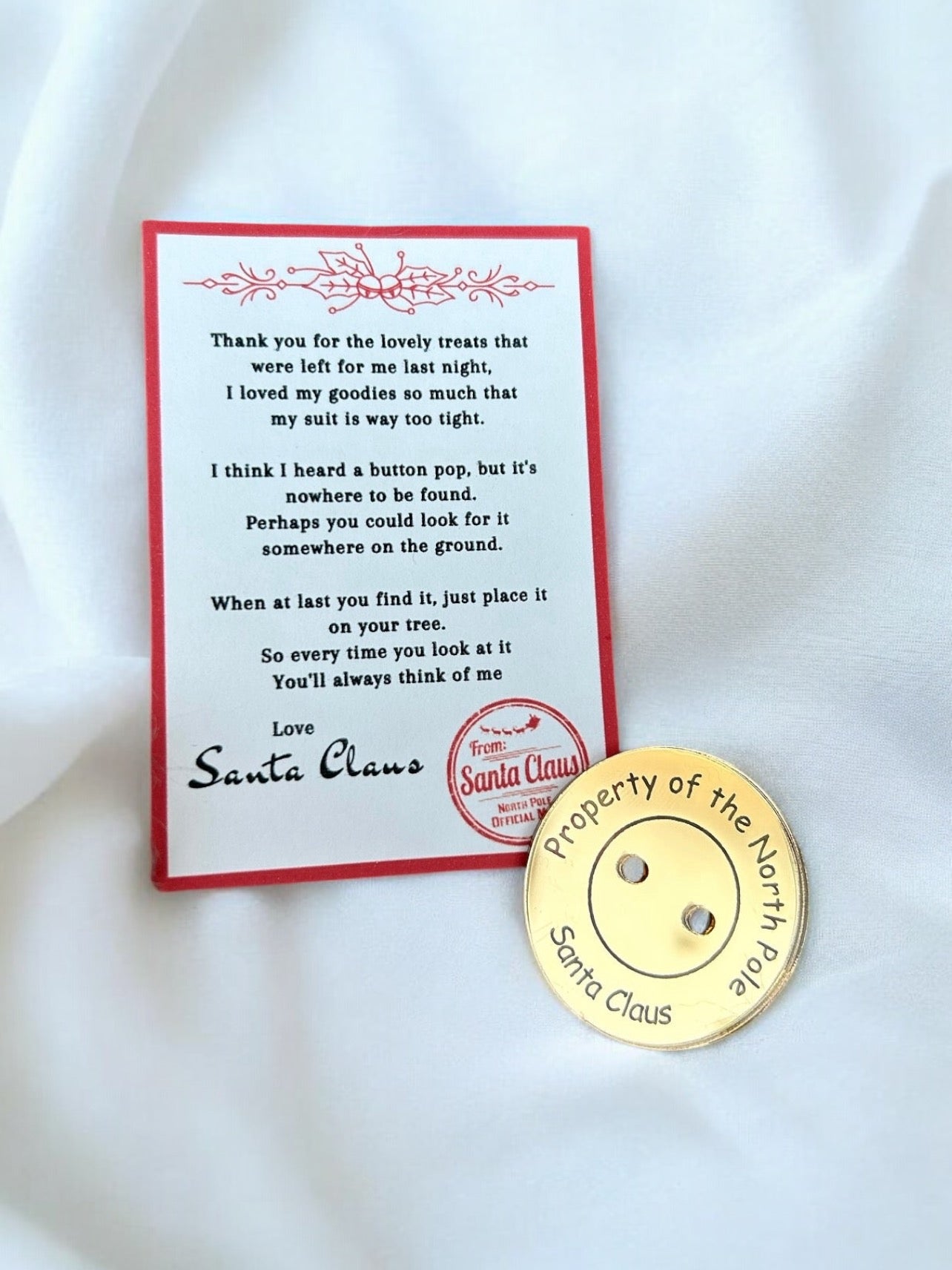 Santa’s Lost Button & Poem