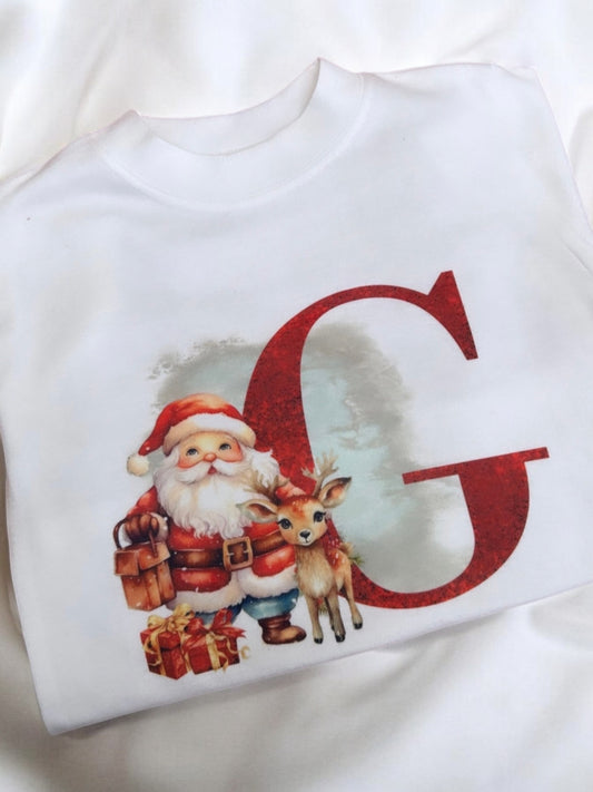 Initial Christmas Children’s T-Shirt