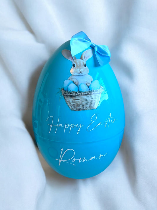 Blue Personalised Jumbo 14” Fillable Easter Egg