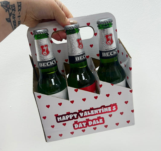 Personalised Beer Bottle Holder With Labels *bottles not included*