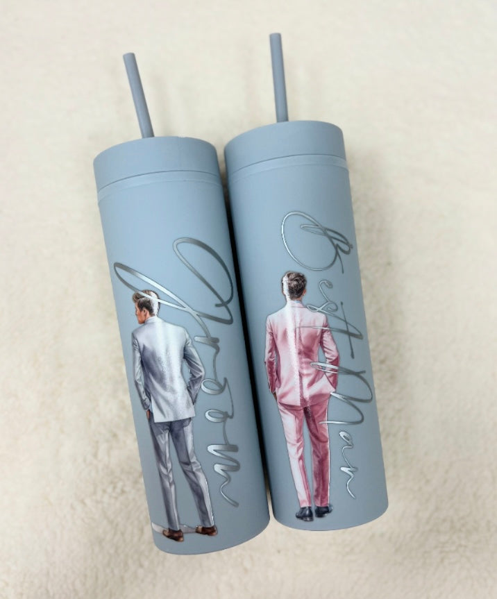 Personalised Groomsmen Skinny Tumbler