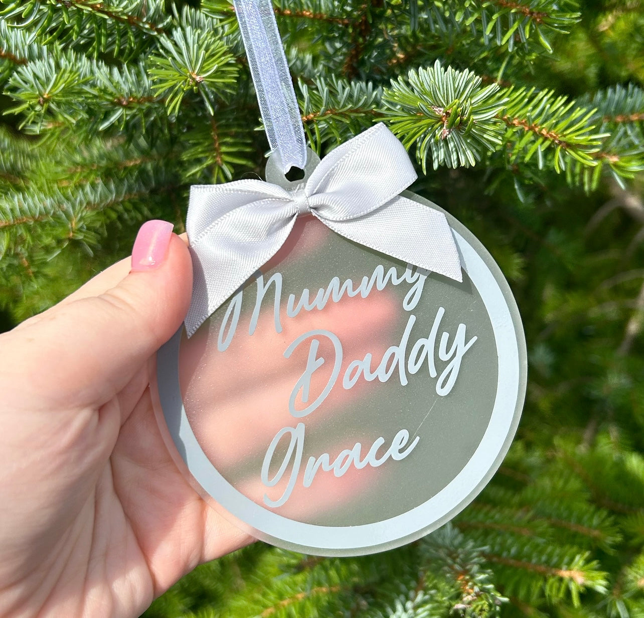 Personalised Flat Acrylic Christmas Decoration