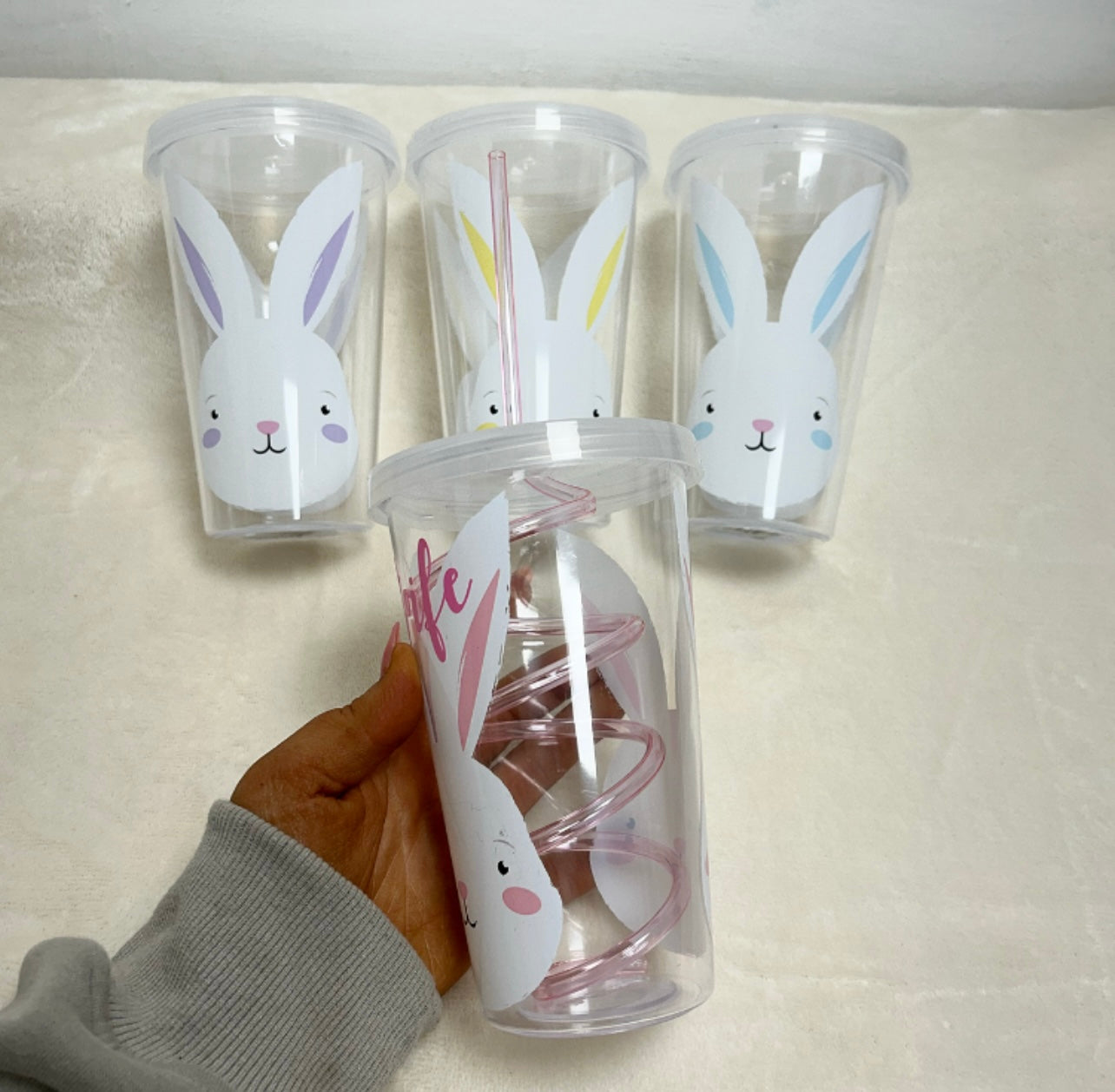 Personalised Easter bunny tumbler