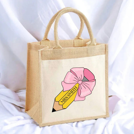 Personalised Teacher Jute Bag