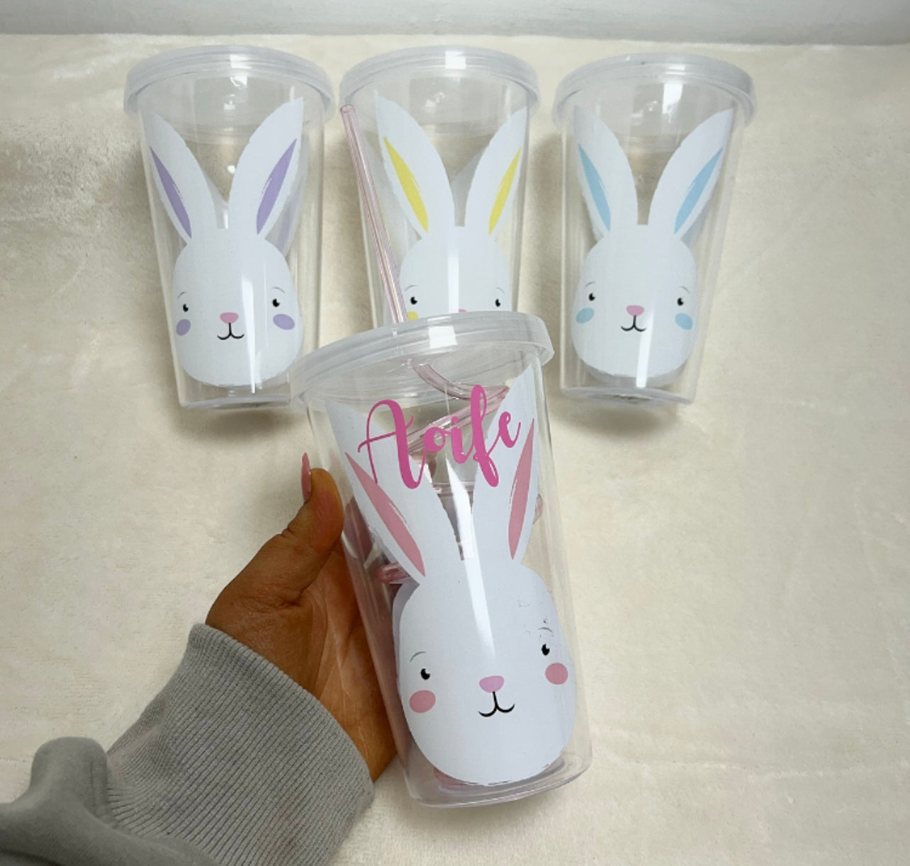 Personalised Easter bunny tumbler