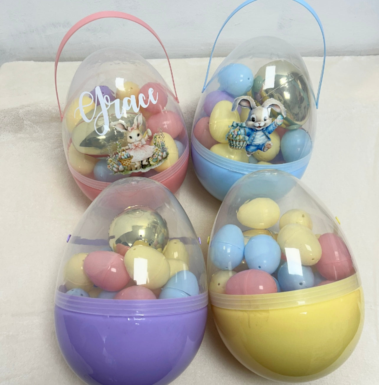 Personalised large fillable eggs