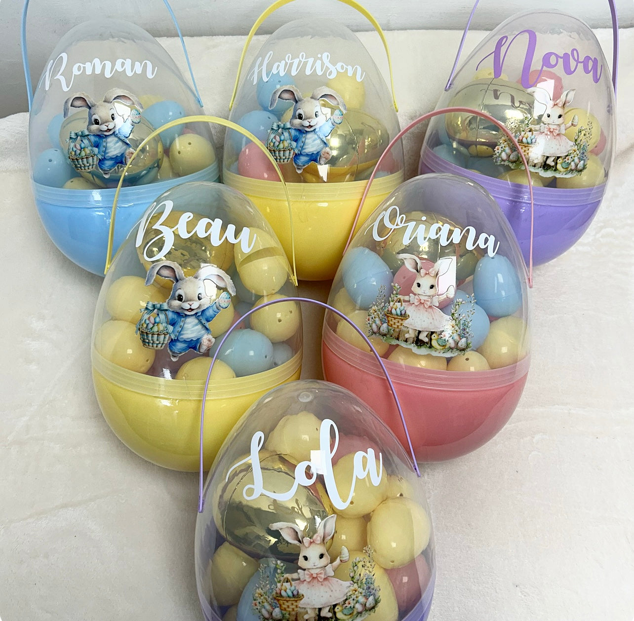 Personalised large fillable eggs