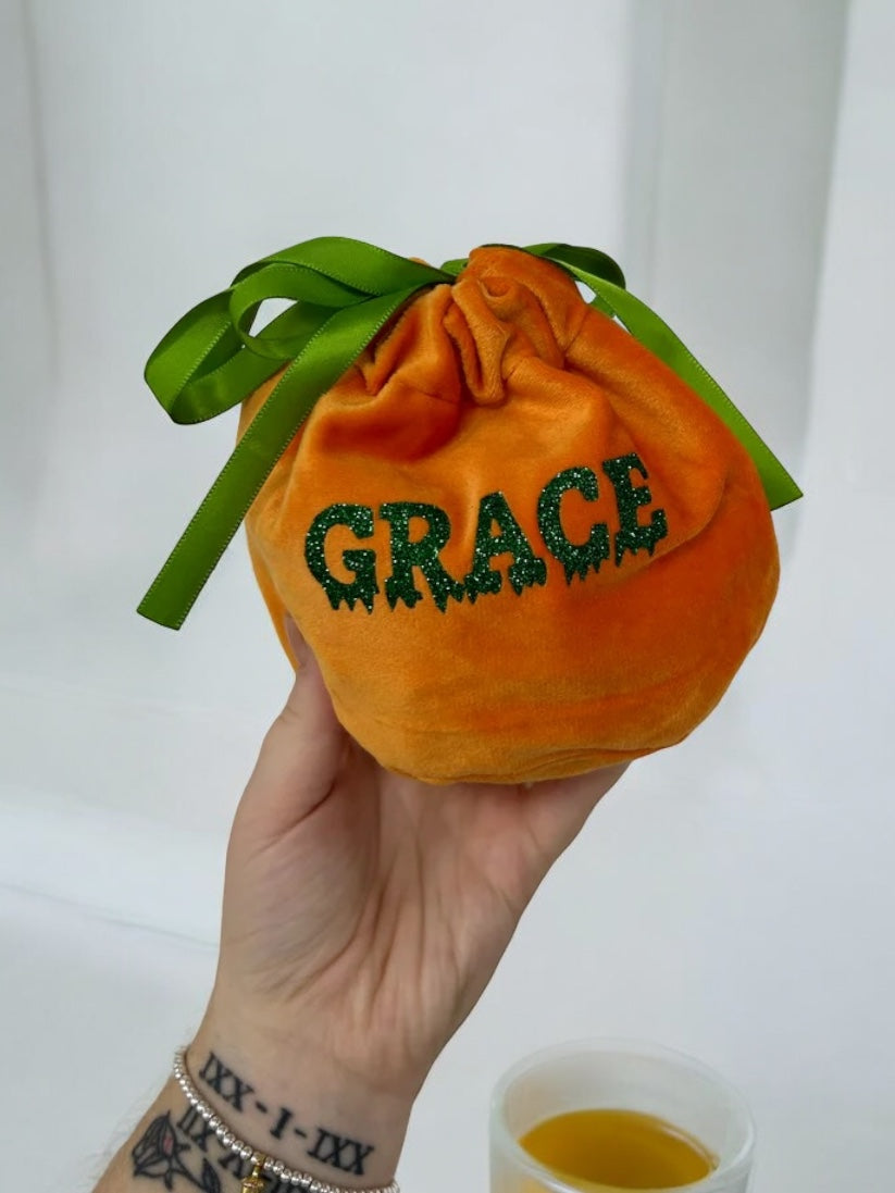 Personalised Halloween Velvet Treat Bag