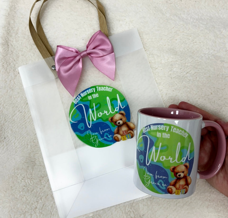 Best Teacher in the World Mug & Gift Bag Set