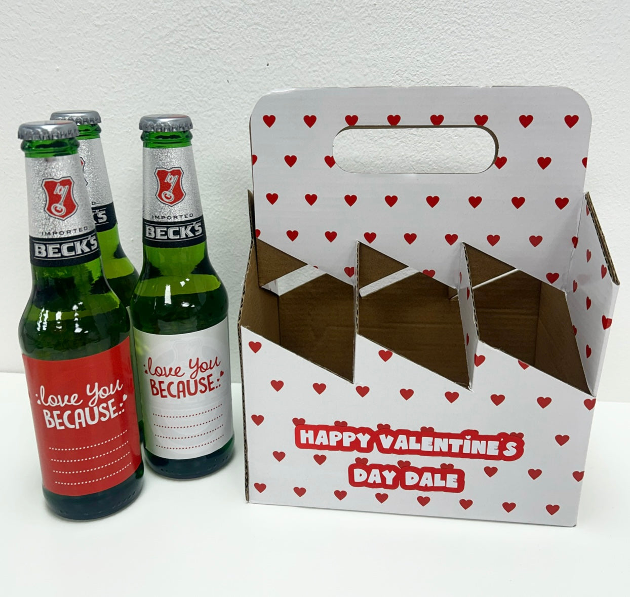 Personalised Beer Bottle Holder With Labels *bottles not included*