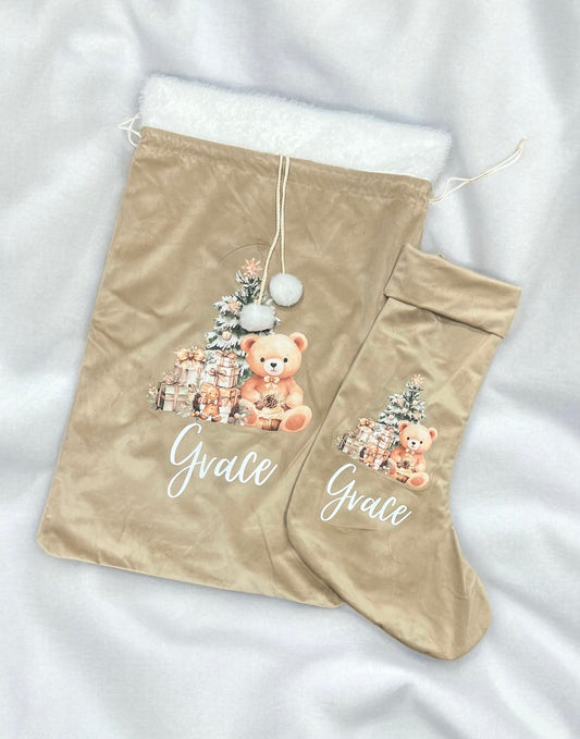 Personalised Christmas Stocking & Sack