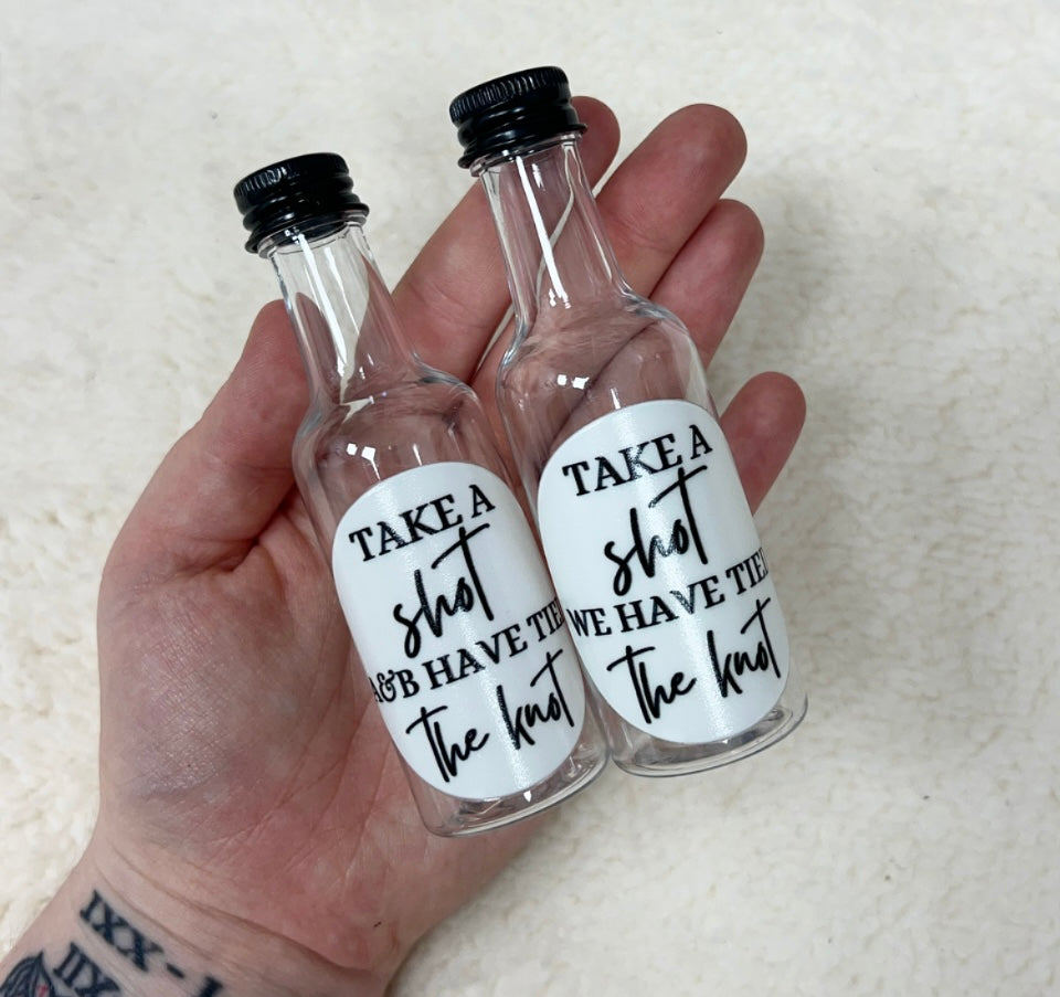 Personalised Take A Shot Miniature Liquor Bottles