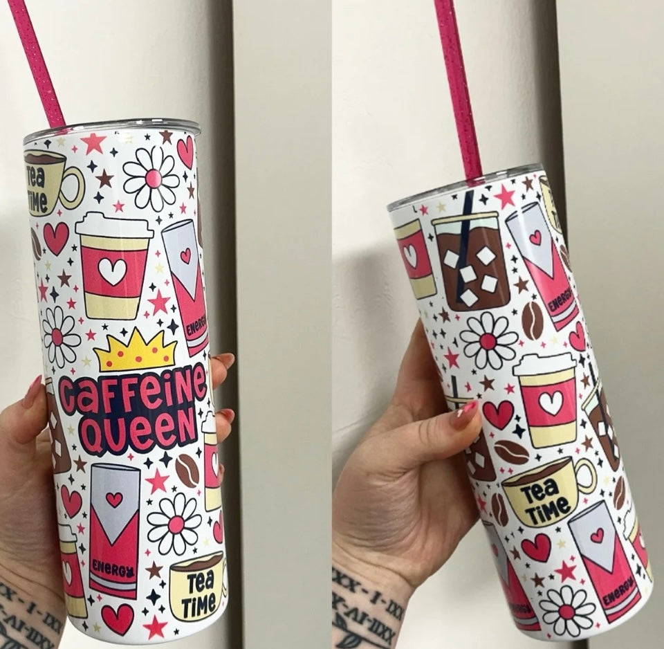 Caffeine Queen 20oz Stainless Steel Tumbler