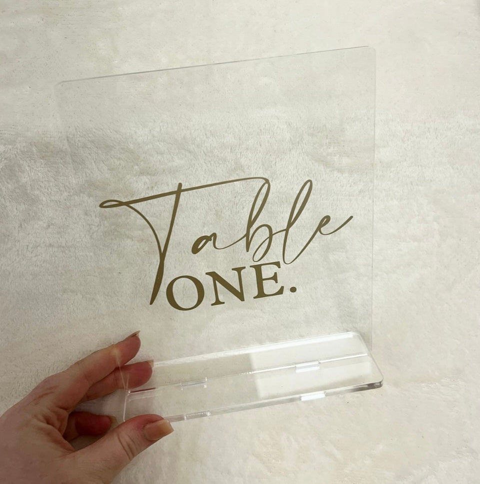 Clear Acrylic Table Number