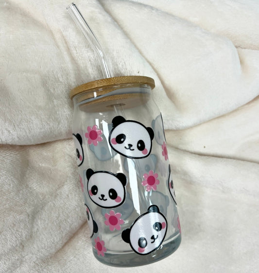 Panda 16oz Libbey Glass Can