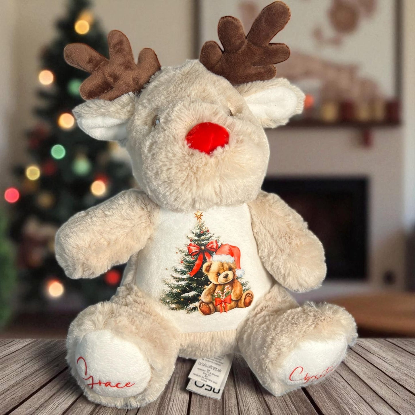 Personalised Reindeer Soft Toy