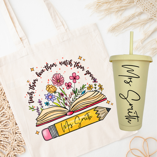 Free tumbler with Tote Bag - Personalised