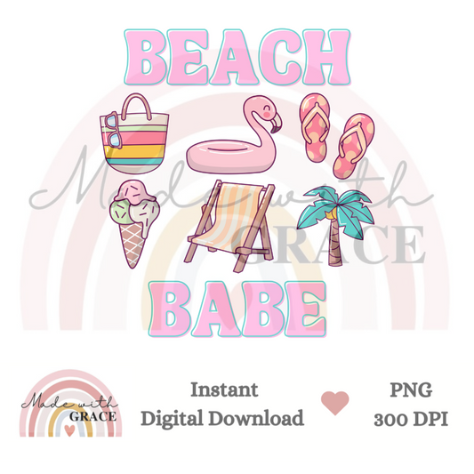 DIGITAL DOWNLOAD PNG - Beach Babe