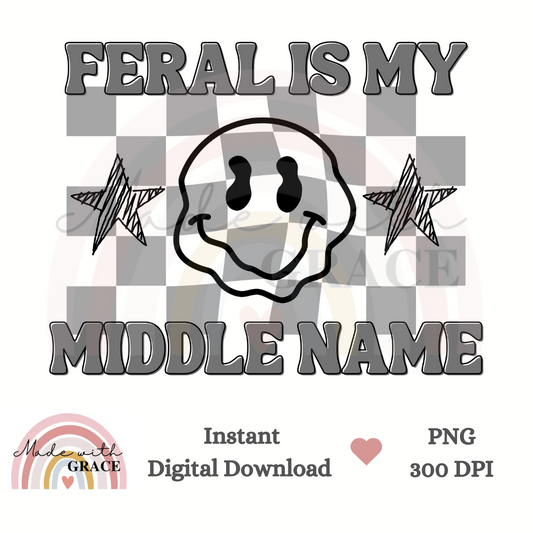 DIGITAL DOWNLOAD PNG - Feral Grey