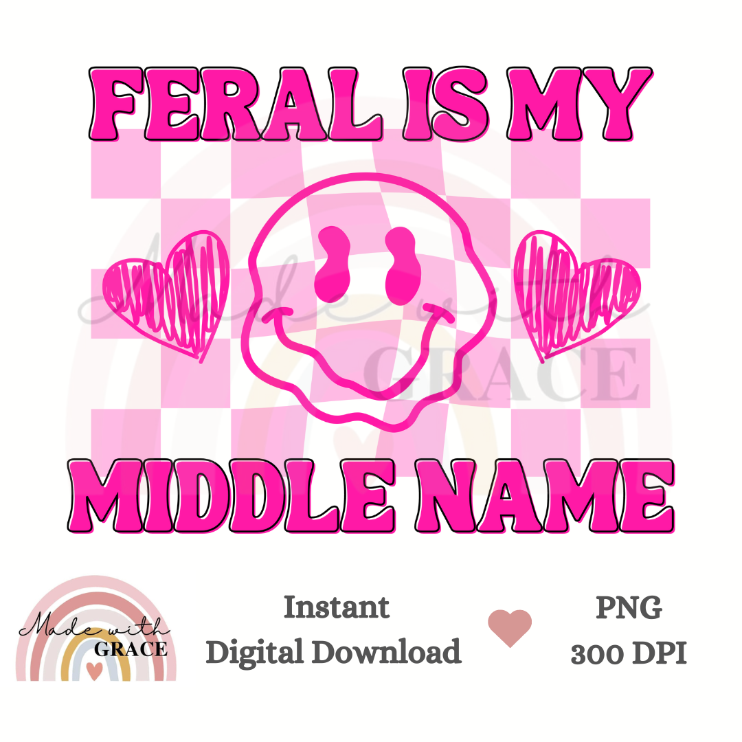 DIGITAL DOWNLOAD PNG - Feral Pink