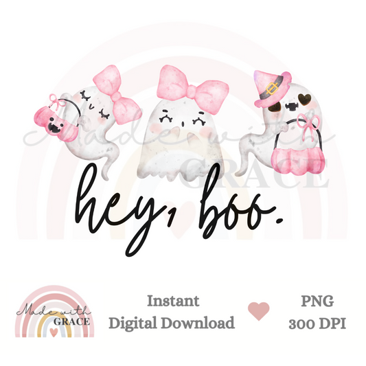 DIGITAL DOWNLOAD PNG - HEY BOO