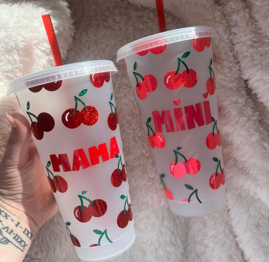 Cherries Personalised 24oz Cold Cup