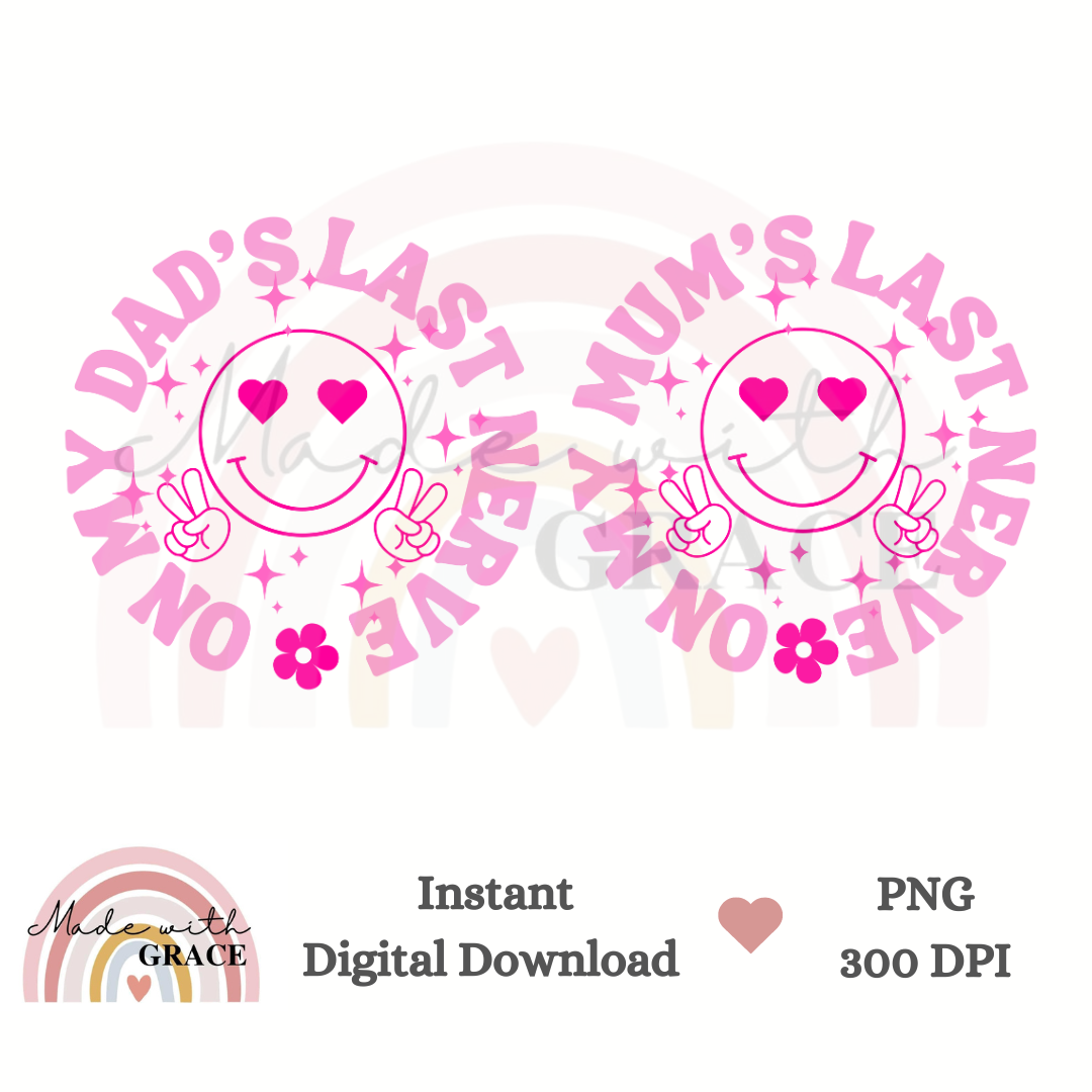 DIGITAL DOWNLOAD PNG - Last Nerve Pink Bundle