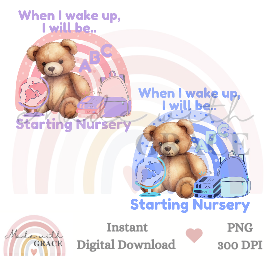 DIGITAL DOWNLOAD PNG - STARTING NURSERY DUO