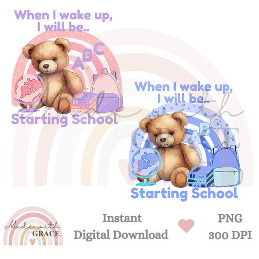 DIGITAL DOWNLOAD PNG - STARTING SCHOOL DUO