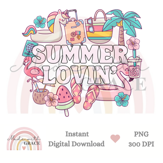 DIGITAL DOWNLOAD PNG - Summer Lovin'