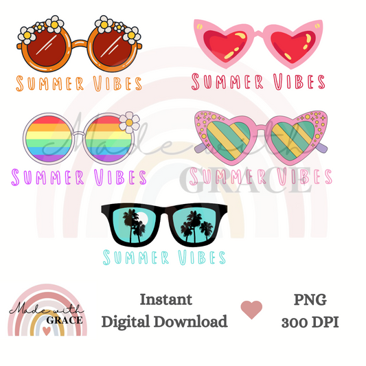 DIGITAL DOWNLOAD PNG - Summer Vibes Bundle