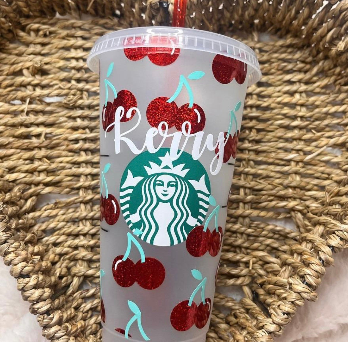 Cherries Personalised 24oz Cold Cup