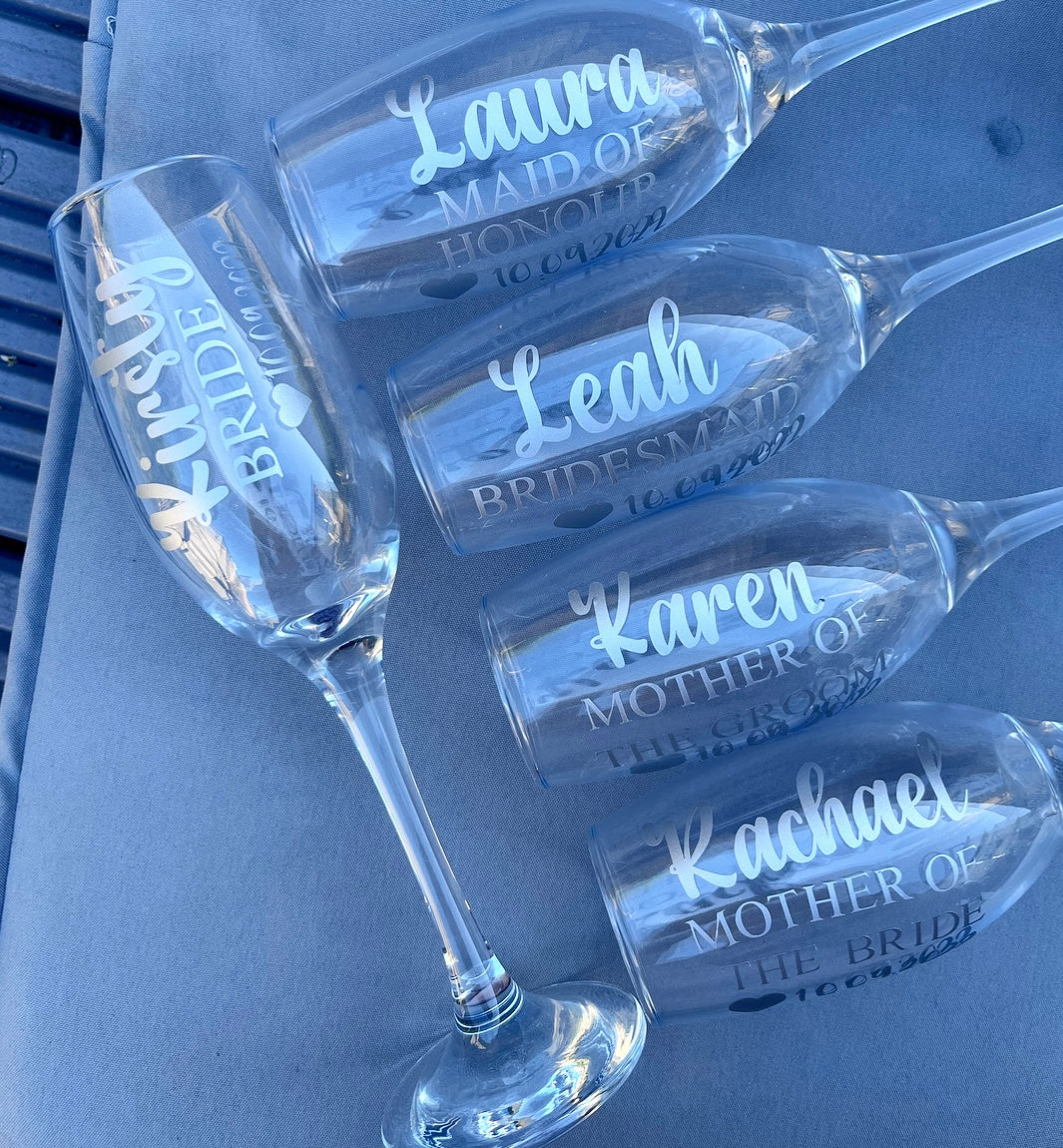 🥂 Bridal party prosecco glasses