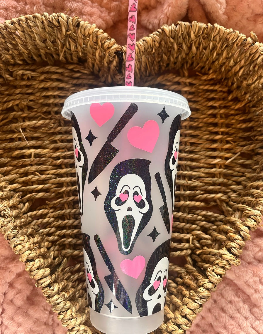 Scream Glitter 24oz Frosted Cold Cup