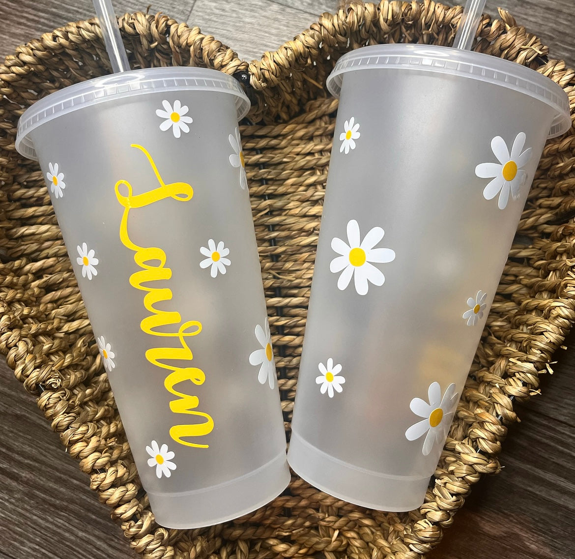 Daisies Personalised 24oz Cold Cup