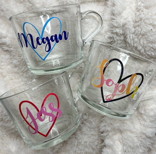 Personalised Large Glass Mug